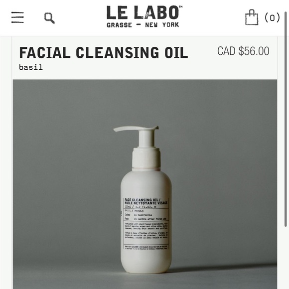 LE LABO Basil Face Cleansing Oil - Picture 2 of 2